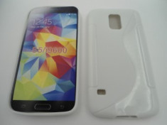 Toc silicon S-Case Samsung Galaxy S5 Alb foto