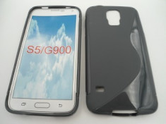 Toc silicon S-Case Samsung Galaxy S5 Negru foto