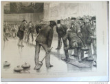 Grafica 24 martie 1877 The Graphic curling pe gheata sport Manchester Anglia