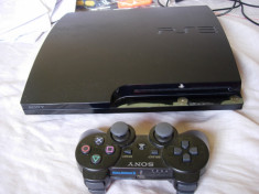 Consola ps3 playstation 3 slim- hdd 250gb -modat +gta 5 , fifa 16 foto