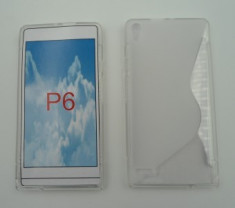 Toc silicon S-Case Huawei Ascend P6 Transparent foto