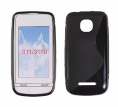 Toc silicon S-Case Nokia Asha 311 Negru foto