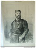 Grafica 15 aprilie 1876 The Graphic sultan Turcia Abdul - Aziz Khan