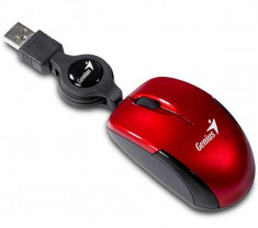 Mouse Genius Micro Traveler USB rosu foto