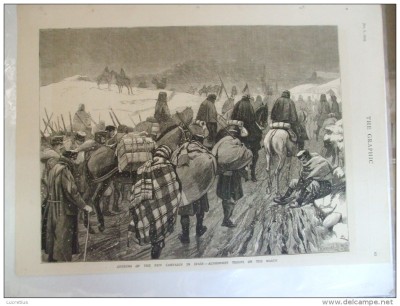 Grafica 8 ianuarie 1876 The Graphic Spania trupe rege Alfonso campanie militara foto