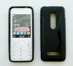 Toc silicon S-Case Nokia 206 Negru foto