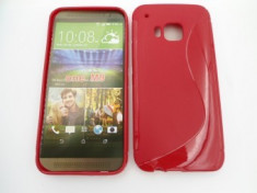 Toc silicon S-Case HTC One M9 Rosu foto