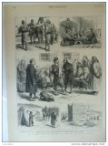 Grafica 17 feb 1877 The graphic bulgari Craciun femei mahomedane Golgota turci