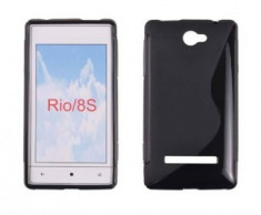 Toc silicon S-Case HTC Windows Phone 8S Negru foto