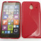 Toc silicon S-Case Microsoft Lumia 640 XL Rosu