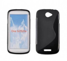 Toc silicon S-Case HTC One S Negru foto