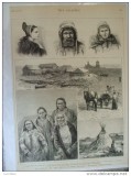 Grafica 1877 The Graphic Siberia expeditie capitan Wiggin Obdorsk Rusia