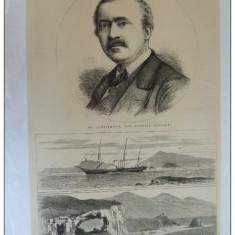 Grafica 1877 The Graphic Atena Grecia Munichya print Wales explorator Schliemann