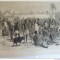 Grafica 1876 The Graphic Africa Centrala expeditie Soko targ Zambia Kawele