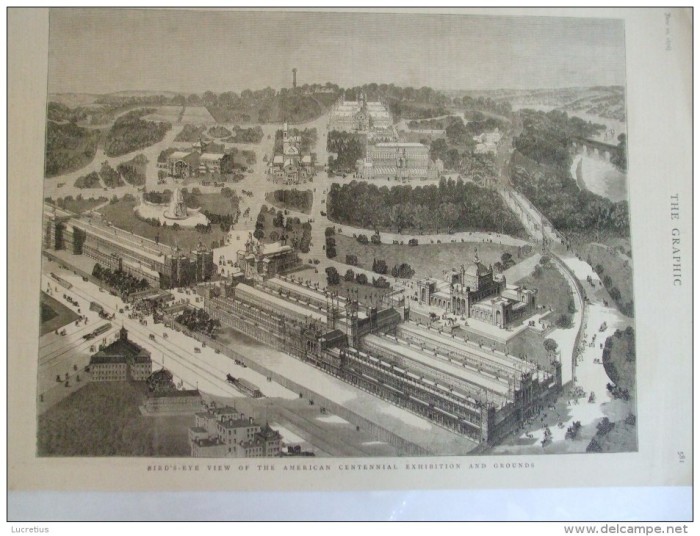 Grafica 1876 The Graphic expozitie Philadelphia SUA 100 ani independenta