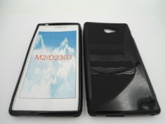 Toc silicon S-Case Sony Xperia M2 Negru foto