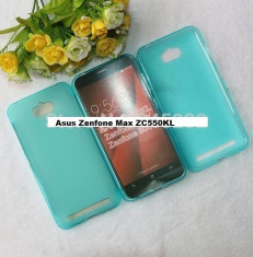 HUSA ASUS Zenfone Max ZC550KL silicon subtire ALBASTRA 2016 foto