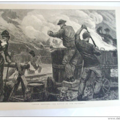 Grafica 24 februarie 1877 The Graphic asfaltare Londra trotuar Marea Britanie