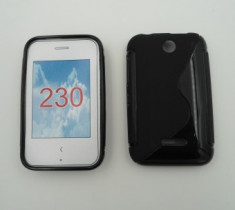 Toc silicon S-Case Nokia Asha 230 Negru foto