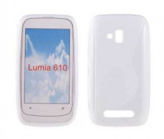 Toc silicon S-Case Nokia Lumia 610 Alb foto