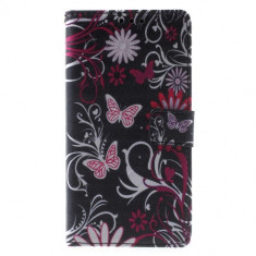 Husa Huawei P8 Lite Flip Cover Butterfly Design foto