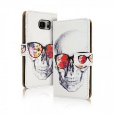 Husa FlipCover Fancy Apple iPhone 5 / 5s SKULL foto