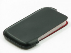 Toc piele lateral Slim Up compatibil LG GT505 Negru foto