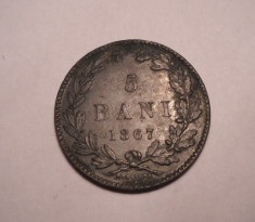 5 bani 1867 Heaton foto