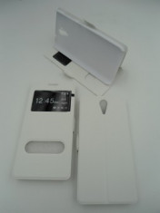 Toc FlipCover Double EasyView Leather Huawei Ascend Y600 WHITE foto