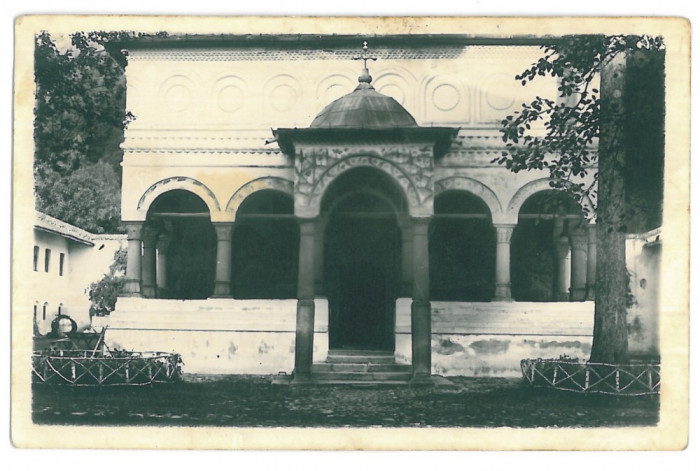 2960 - HOREZU, Valcea, Monastery - old postcard, real PHOTO, CENSOR - used 1943