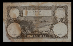 bancnota Romania 100 lei 1931 data 31 martie numismatica bani vechi bancnote foto