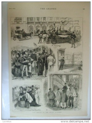 Grafica 9 iunie 1877 The Graphic Londra academia regala arta trasura cai foto