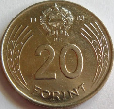 Moneda 20 Forinti - UNGARIA, anul 1983 *cod 1571 foto