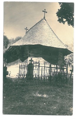 2879 - FRANCESTI, Valcea, A wooden Monastery - old postcard, real PHOTO - unused foto