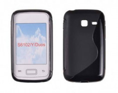 Toc silicon S-Case Samsung Galaxy Y Duos S6102 Negru foto