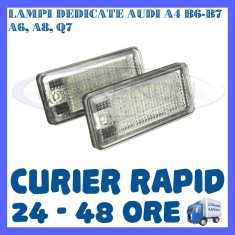 SET LAMPI PLACUTA INMATRICULARE 18 LED SMD - AUDI A3 A4 B6 B7 A6 A8 S4 S6 A8 Q7