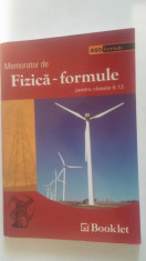 Memorator de fizica, formule pentru clasele VI XII - editura Booklet foto