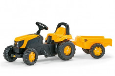 Tractor Cu Pedale Si Remorca Copii Rolly Toys 012619 Galben foto