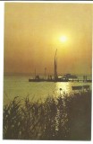 @carte postala(ilustrata)-MAMAIA-Apus de soare pe Suit-Ghiol, Necirculata, Fotografie