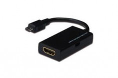 EDNET USB 2.0 HighSpeed MHL Adapter Cable microUSB B (plug)/HDMI A (jack) 0,15m foto