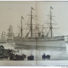 Grafica The Graphic vapor nava Portsmouth print Wales Marea Britanie