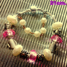 Bratara tip Pandora completa ,pandantive,talismane si charm-uri tip Swarovski foto