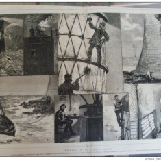 Grafica 1 ianuarie 1876 The Graphic far mare furtuna barca