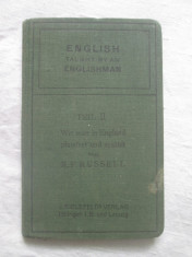 R.F.Russell - English Taught By An Englishman (1929) carte in lb.engleza foto