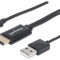 Manhattan MHL Cable / Adapter Micro-USB 5-pin to HDMI, connects smartphone to TV