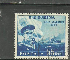 Romania 1954 - MARINA MILITARA, timbru stampilat A107 foto