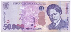Bancnota 50.000 lei 2000 ( 50000 lei 2000 ) George Enescu Sfinxul Bucegi VF+(5) foto