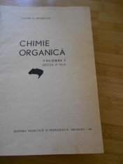 C. D. NENITESCU--CHIMIE ORGANICA - 2 VOLUME EDITIA A VI A foto
