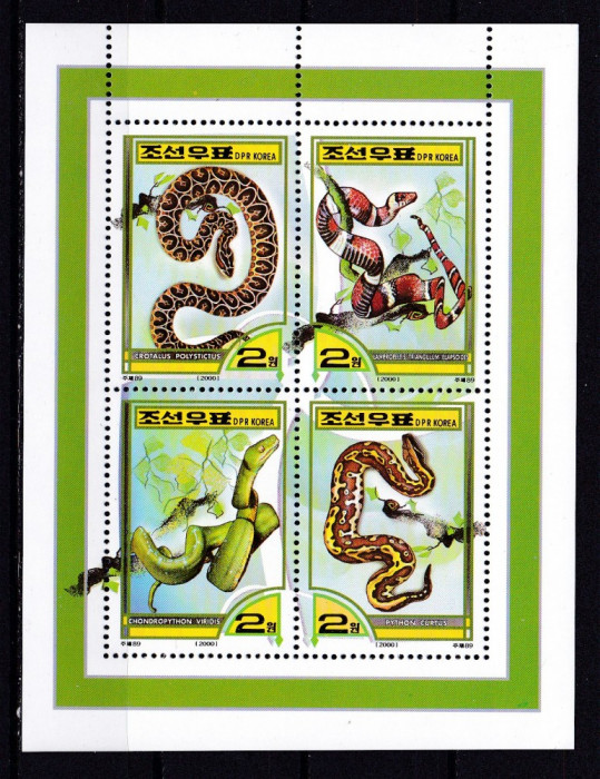 Coreea 2000 fauna reptile MI 4289-4292 ( bl.451) MNH w29
