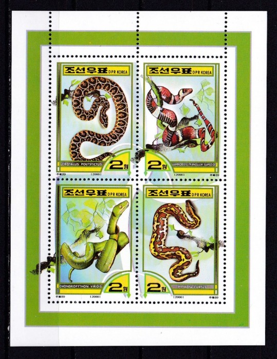 Coreea 2000 fauna reptile MI 4289-4292 ( bl.451) MNH